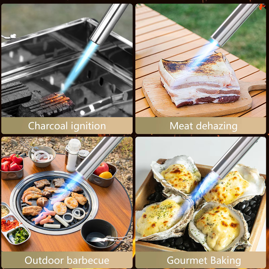 BISINNA Tragbarer Gaskanister mit Piezo-Zünder aus Zinklegierung in Silber für Camping, Grill und Outdoor-Einsätze - Bild 5