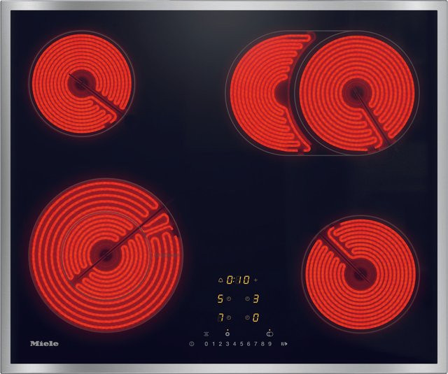 Miele KM 6540 FR Glaskeramikkochfeld in Schwarz und Edelstahl mit automatischen Programmen - Bild 1