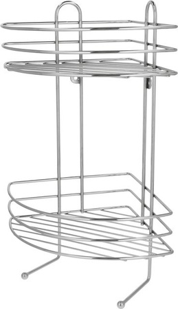 LIVARNO Duschablage aus Metall in Silber, wandmontiert mit Haken, B/T/H: 43,0 x 23,0 x 29,5 cm
