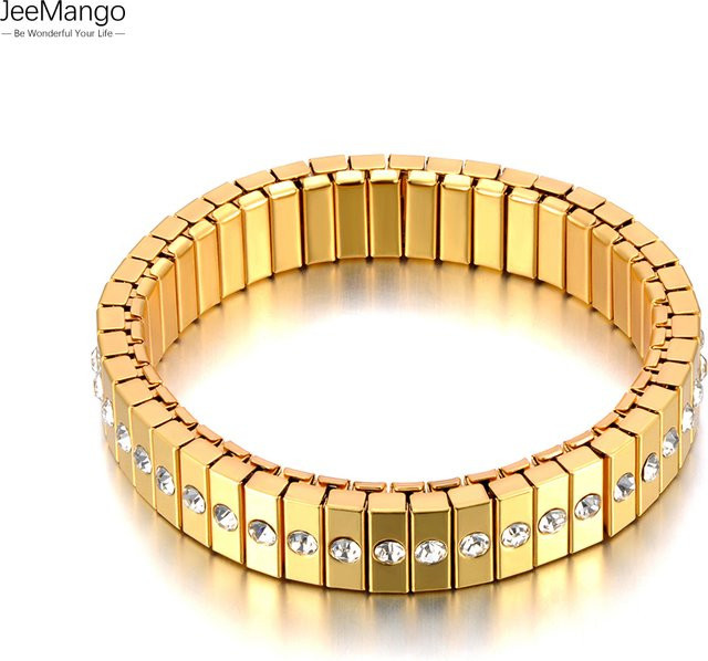 Jeemango Armband, 316l Edelstahl, vergoldet, CZ Kristall, Damen - Bild 1