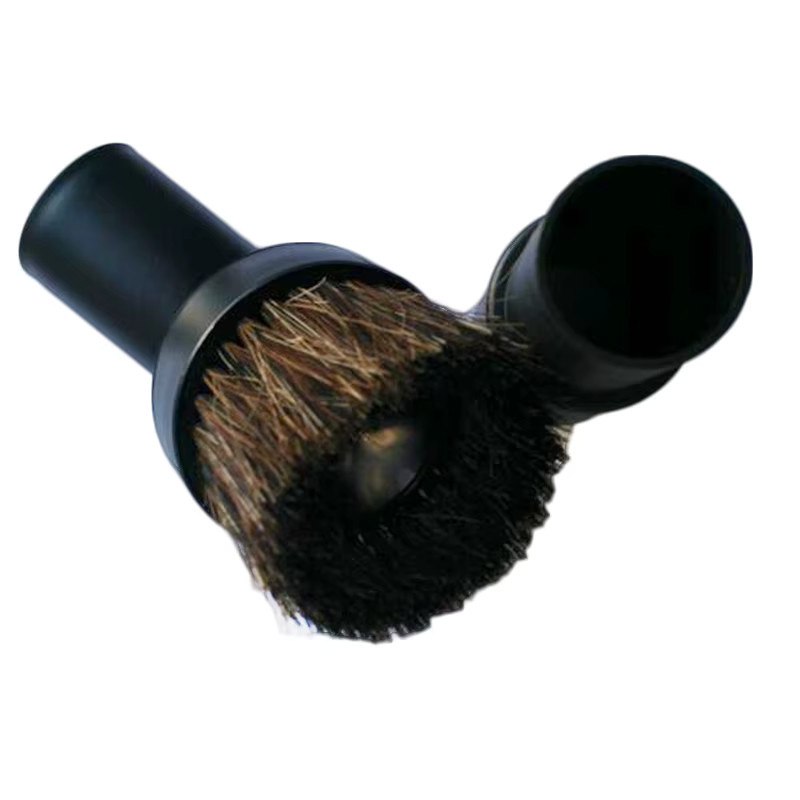 VIBRATITE Universal Pferdehaar Rundbürste als Staubsauger Bürsten Düsenkopf mit Adapter für 32mm bis 35mm, Schwarz - Bild 3