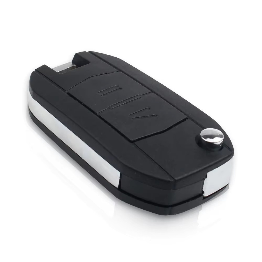Keyyou Klappbare Flip Remote Autoschlüssel Hülle für Vauxhall Opel Corsa Tigra Agila Meriva Combo in Schwarz - Bild 1