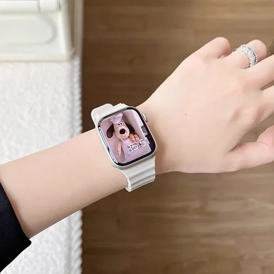 Uhrenarmband Silikon, Weiß, Unisex - Bild 2