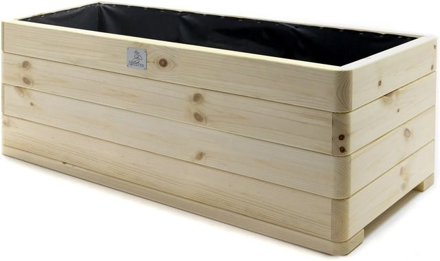 HolzFee Premium Pflanzkasten Dona aus Massivholz Fichte B/T/H: 118 x 50 x 39 cm - Bild 1