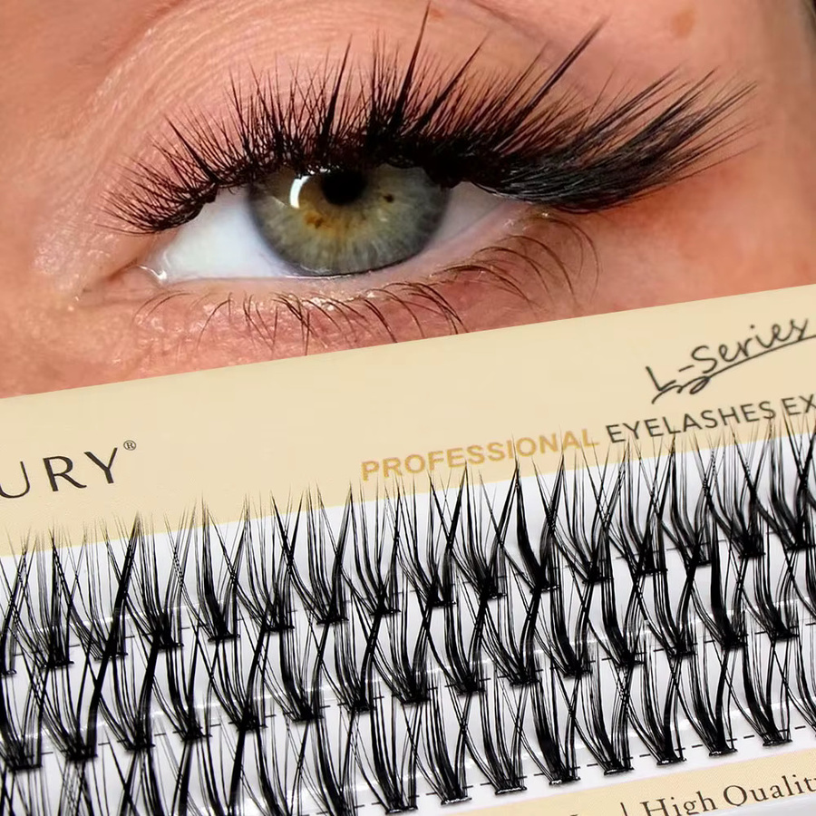 Premium 30D L Curl Cluster Wimpernverlängerung, Black, Natürlich - Bild 4