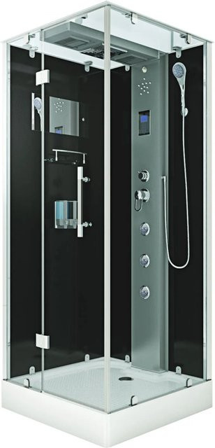 AquaVapore Dampfdusche Duschkabine mit Regendusche, Handbrause, Körperdüsen und LED-Beleuchtung, B/T: 90 x 90 cm - Bild 1