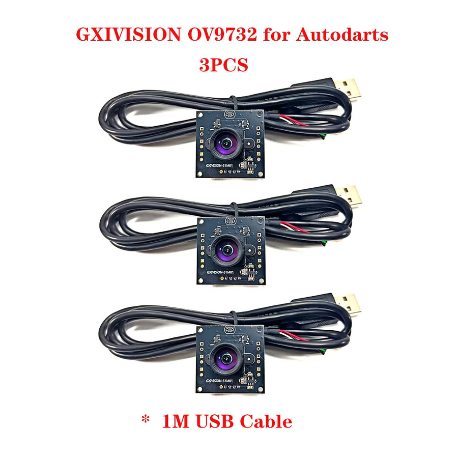 GXIVISION USB-Kameramodul OV9732 für Autodarts-Scoring-System, 1MP HD, 1280x720, 100 Grad, Schwarz - Bild 2