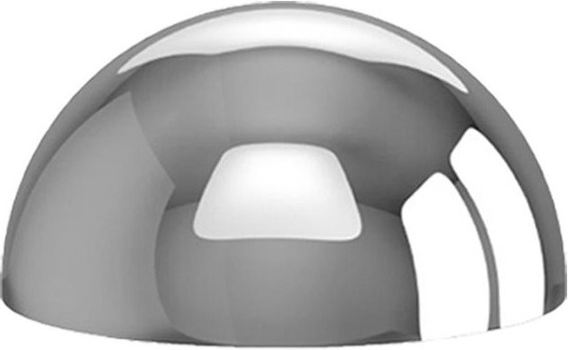 Edelstahl Spiegel Halbkugel Poliert in Silber, Dicke: 1,0 mm, Durchmesser: 51 mm bis 200 mm - Bild 1
