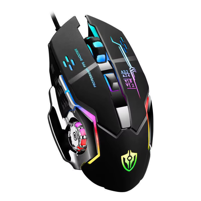 NexusClick RGB Gaming-Maus mit Dual-Mode (2.4G kabellos und kabelgebunden), 3600 DPI, wiederaufladbar, Schwarz - Bild 4