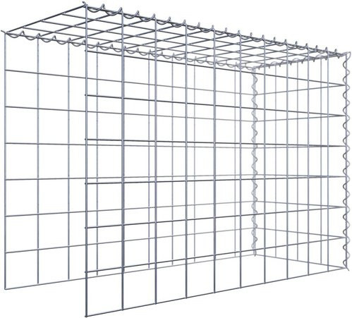 Gabiona Anbaukorb Typ 4 aus Stahl in Silbergrau, B/T/H: 70 x 100 x 40 cm - Bild 1