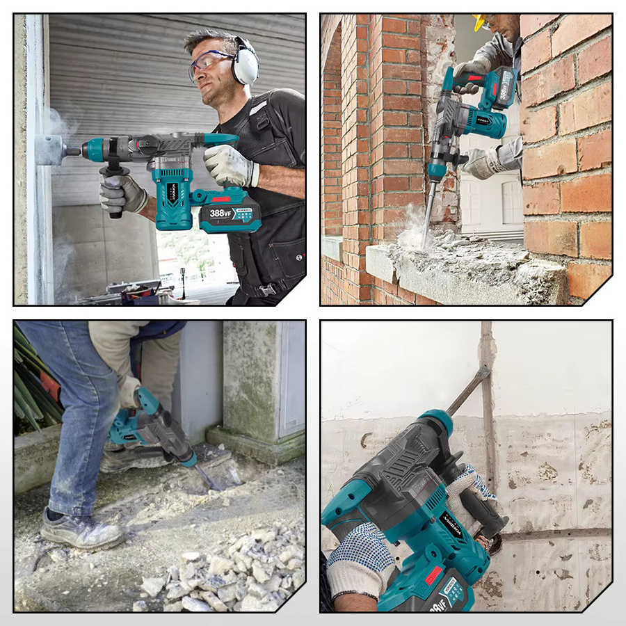 Multifunktionaler bürstenloser Akku-Schlagbohrer von Makita mit 26 mm Bohreraufnahme, kompatibel mit Makita 21V LXT Akkus - Bild 5