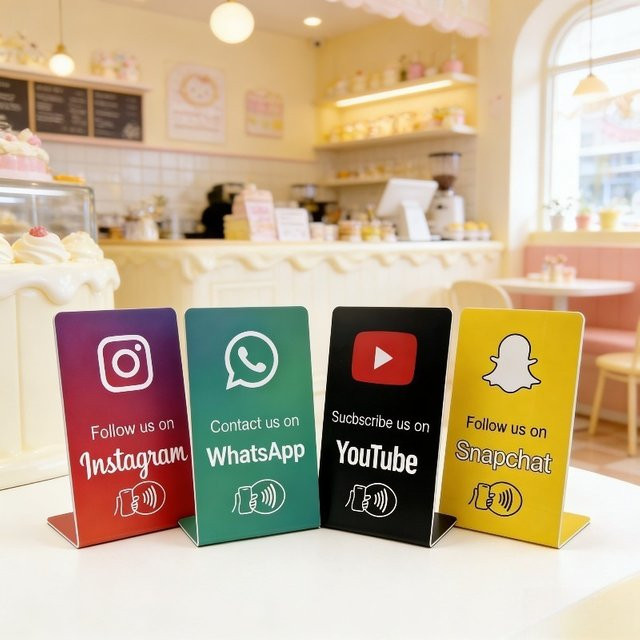 HACHANLUN Hilo NFC Programmierbare Google-Bewertungskarte als biegbare NFC-Tischdisplay Anzeige in Multicolor - Bild 1