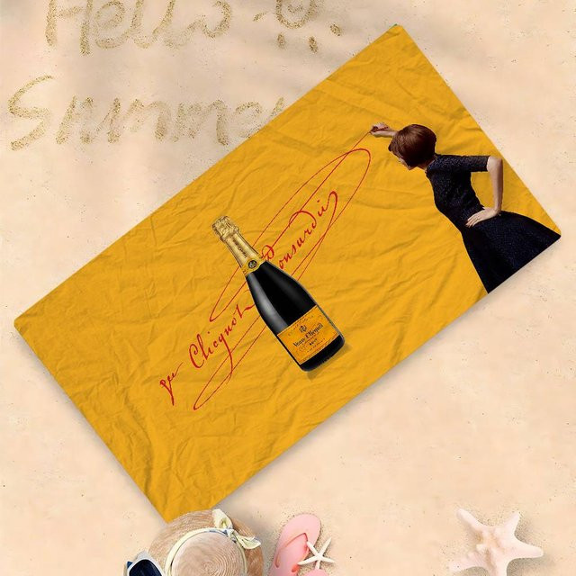 V-Veuve C-clicquot Anime Strandschwimmtuch für Kinder, gelb, B: 80 cm, H: 150 cm - Bild 1