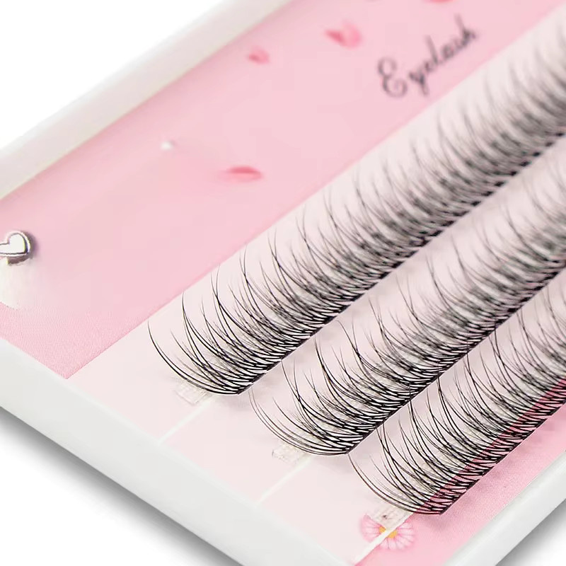 Kimcci Einzelwimpern Schwalbenschwanz-Wimpernverlängerung, 120 Stück, Natürlich - Bild 1