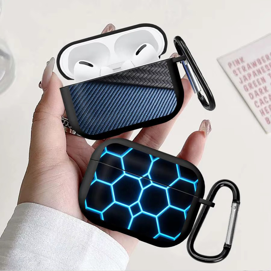 Schutzhülle aus Kohlefaser für Apple AirPods in Schwarz - Bild 2