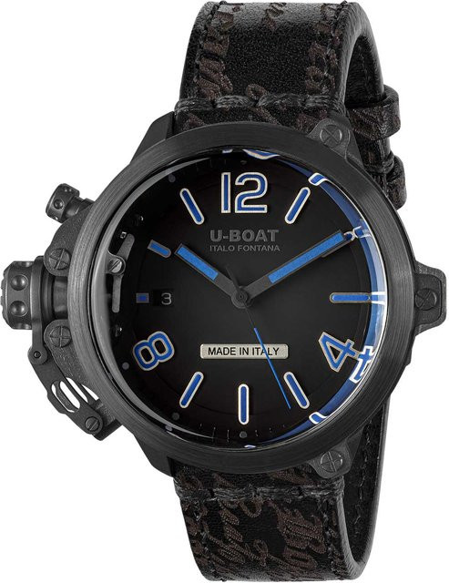 U-Boat Herrenuhr Automatik, Edelstahl, 45 mm, Leder, Schwarz - Bild 1