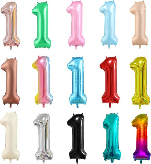 KUKUZHU Folienballons für Geburtstagsdekoration, 40 Zoll, Farben: Türkis, Roségold und Silber - Bild 1
