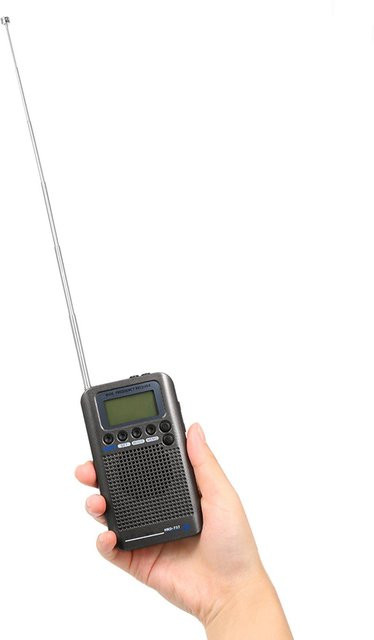 Honor Electronics HRD-737 Tragbarer Weltbandempfänger mit LCD-Display und Wecker in Schwarz für FM, AM, SW, CB, Air und VHF - Bild 1