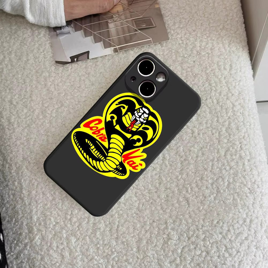 Martial Arts TV C-Cobra K-Kai Handyhülle für iPhone 17 Air 16 15 14 Plus 13 12 11 Pro Max 16e stoßfest mit transparenter HD-Rückseite in Schwarz - Bild 4