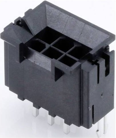 Molex Einbau-Buchsenleiste Standard Schwarz Gold 6 Polzahl Rastermaß 4.20mm 44068-0057 - Bild 1