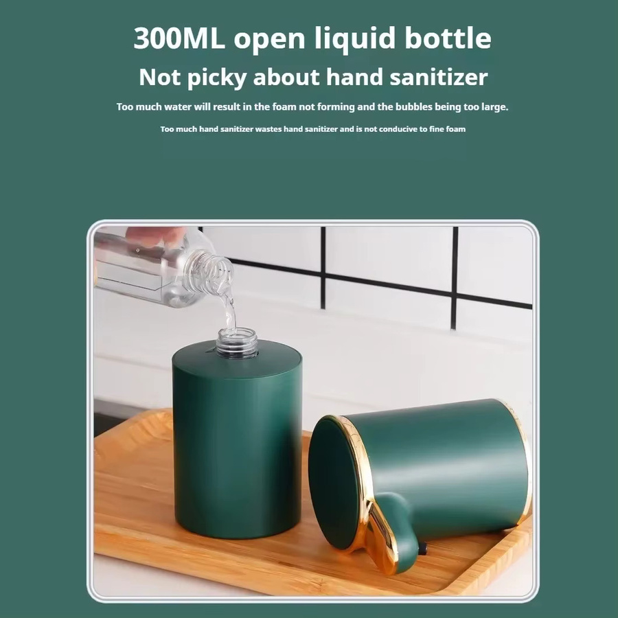 YIXS Smart Induktionsschaum-Händedesinfektionsmittelspender in Grün zur Wandmontage für Küche und Badezimmer - Bild 2