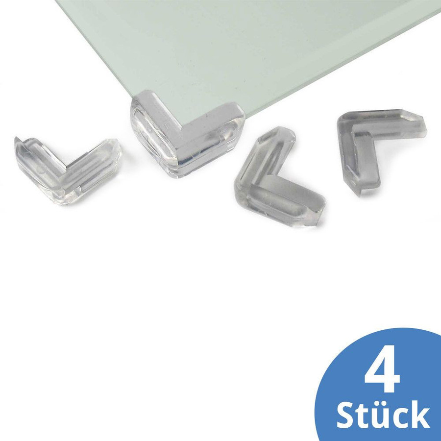 Reer Eckenschutz Universal aus Kunststoff, 4er Pack, Transparent - Bild 1
