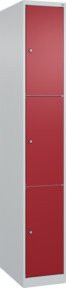 C+P Schließfachschrank Classic PLUS mit 1 Abteil in Grau und Rubinrot, B/T/H: 30 x 50 x 185 cm - Bild 1