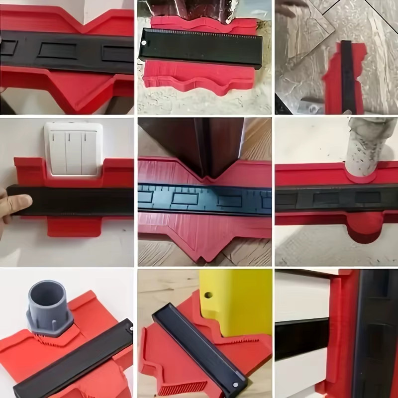 Multifunktionales Konturmessgerät aus Kunststoff in Rot für die Holzbearbeitung - Bild 3