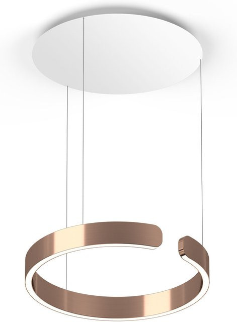 Occhio Mito sospeso 40 up LED-Pendelleuchte in Rose Gold und Weiß matt mit Occhio air Modul und x-tra warm LED (2200K - 3500K) - Bild 1