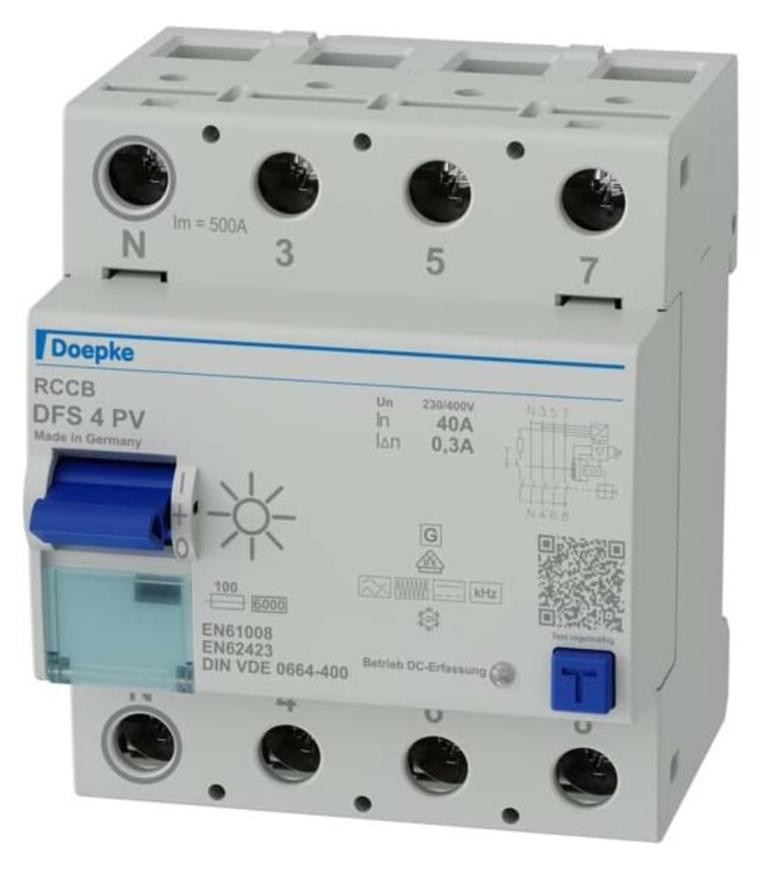 Doepke FI-Schutzschalter Typ B+ DFS4 040-4/0,30-PV 4p 40 A 0,3 A - Bild 1