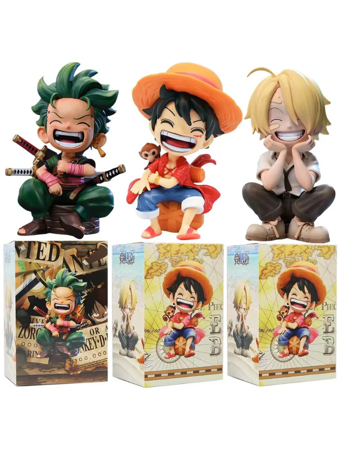 Bandai One Piece Luffy Solon Sanji Q-Version Figuren, Kunststoff, Bunt / Mehrfarbig - Bild 4