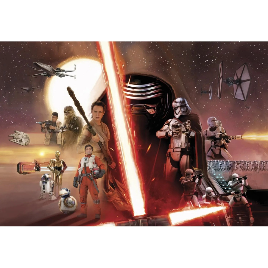KOMAR Disney Star Wars Fototapete Collage in Bunt, Braun und Rot, B/H: 368 x 254 cm - Bild 3