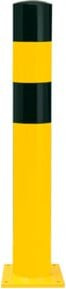 BLACK BULL Rammschutz-Poller aus Stahl in Schwarz/Gelb zum Aufdübeln, Durchmesser: 15,9 cm, Höhe: 120 cm - Bild 1