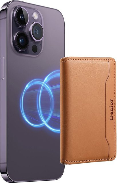 LICOERS MagSafe Leder Brieftaschenhülle mit Kartenhalter und Ständer für iPhone, Samsung und Pixel in Schwarz oder Braun - Bild 1
