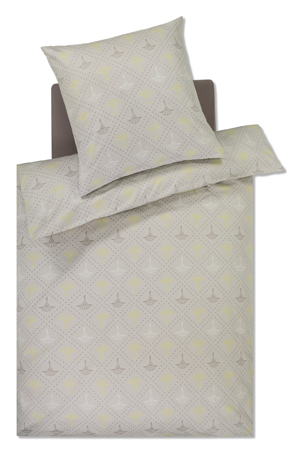 JOOP! Cornflower Charm Kissenbezug aus Mako-Satin mit floralem Design in Beige und Gelb, B/H: 40 x 80 cm - Bild 1