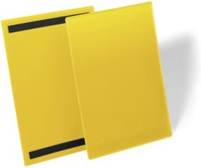 Durable Magnetische Kennzeichnungstasche A4 in Gelb und Transparent aus Kunststoff - Bild 1