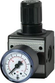 Riegler Druckregler multifix mit Manometer BG 3 G 1/2 schwarz 0,5 - 10 bar - Bild 1