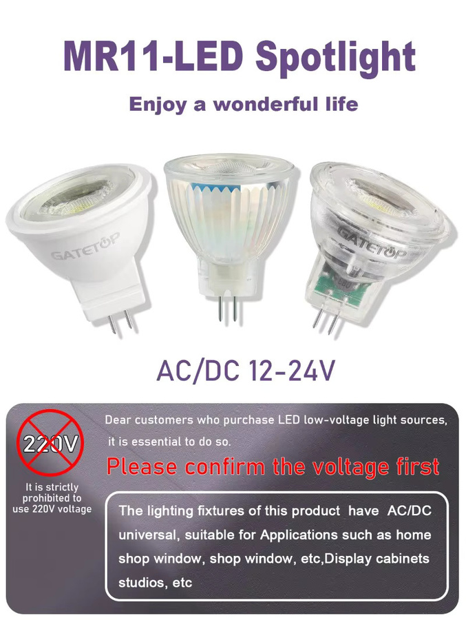 MR11 LED Mini COB Spotlight GU4 3 W in Warmweiß als Ersatz für 20 W oder 50 W Halogenlampen - Bild 2