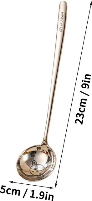 WORTHBUY Suppenschöpfer aus 304 Edelstahl mit langem Griff in Weiß und Silber - Bild 1