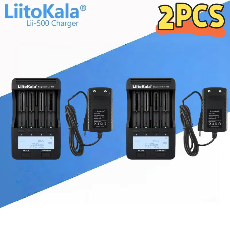 LiitoKala Lii-500 LCD-Smart-Ladegerät für AA AAA 18650 26650 16340 14500 10440 18500 in Schwarz - Bild 5