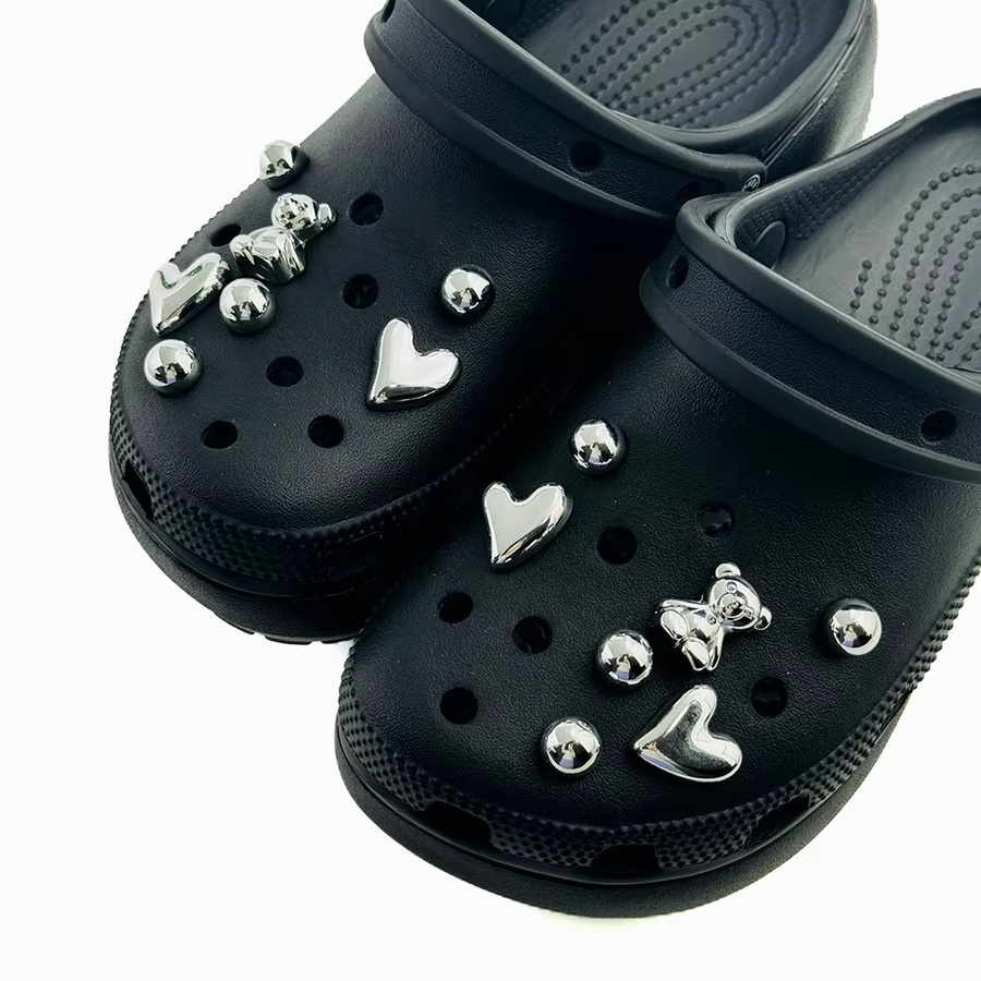 FHLDING Schuh Charm Set, Silber, Bär Herz Form - Bild 3