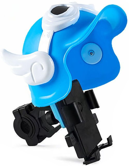 TOMTOP Motorrad Handyhalterung im Helm-Look, stoßfest und mit verstellbarem Winkel, Blau - Bild 1