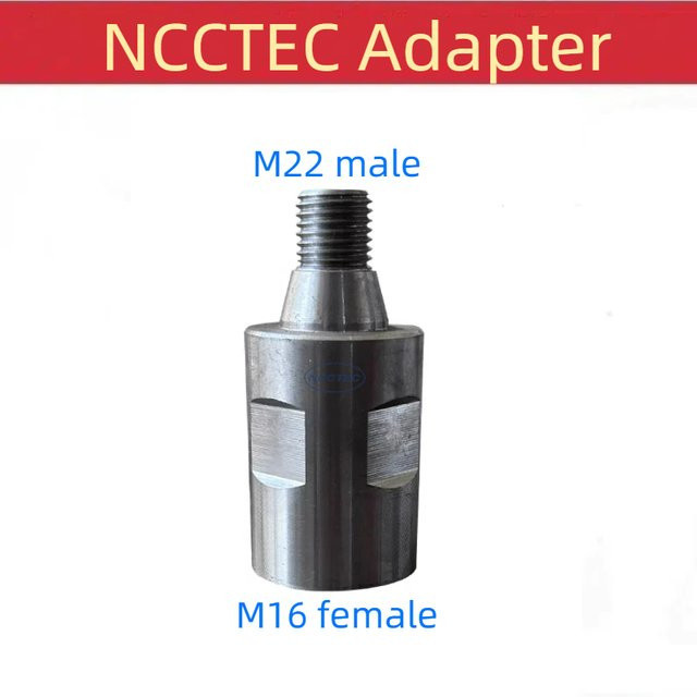 NCCTEC Adapterstecker M16 M18 Innengewinde auf M22 Außengewinde für Diamantbohrmaschinen und Kernbohrer - Bild 1