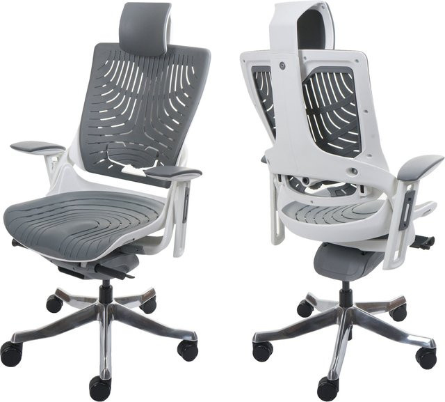 Ergonomischer Bürostuhl MERRYFAIR Adelaide 2b Drehstuhl mit Hartschale und Armlehnen in Grau - Bild 1
