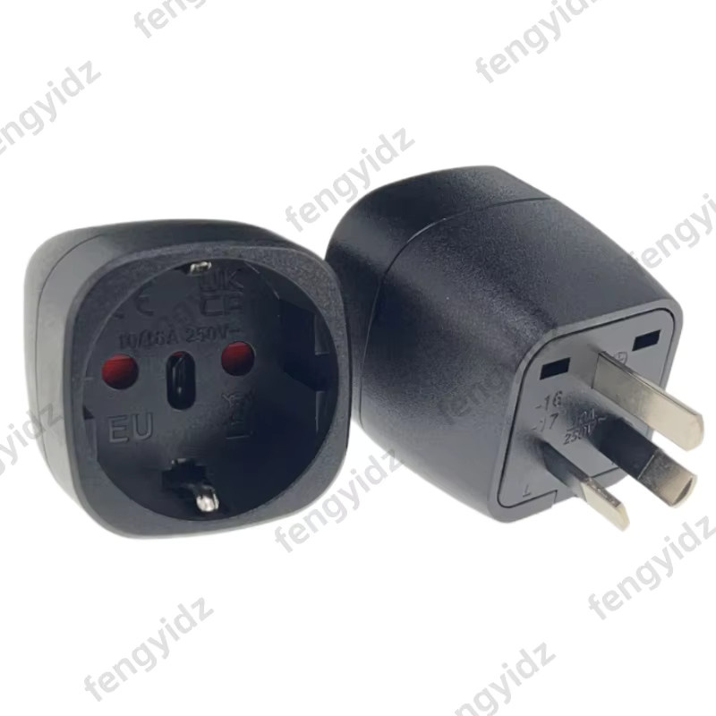fengyidz 3Pin AU NZ Netzstecker Adapter EU zu AU/NZ Stecker Konverter in Schwarz - Bild 1