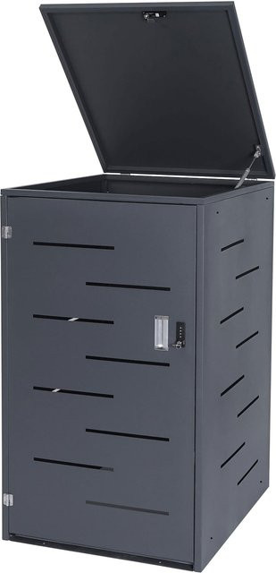 Mülltonnenverkleidung MCW-E83 Mülltonnenbox in Anthrazit aus Stahl, B/T/H: 117 x 66 x 80 cm - Bild 1