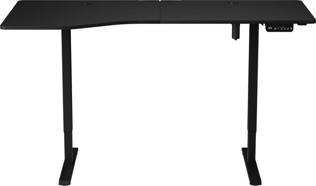 Juskys Höhenverstellbarer Schreibtisch für Homeoffice und Office, elektrisch, Schwarz, B: 160 cm, T: 75 cm, H: 71 cm bis 120 cm - Bild 1