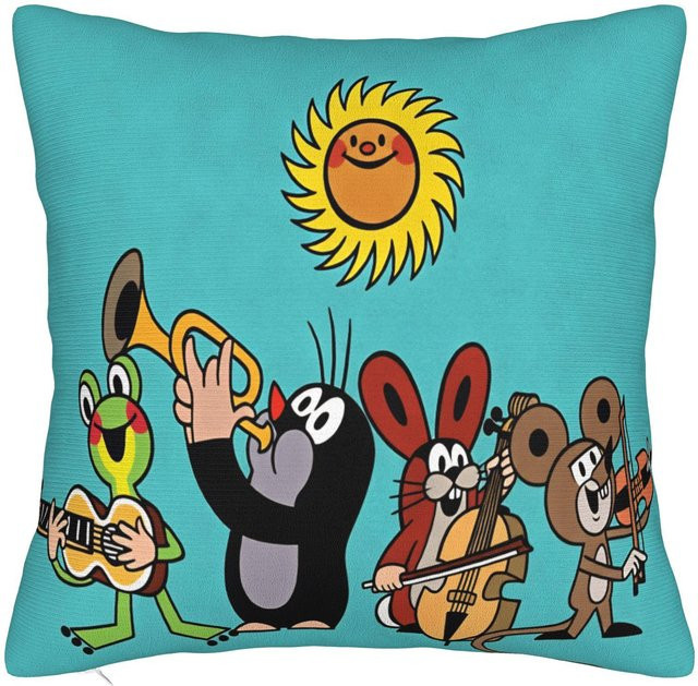 Potdemiel Kissenbezug Der kleine Maulwurf Krtek Retro Design B/H: 30 x 50 cm, Mehrfarbig - Bild 1