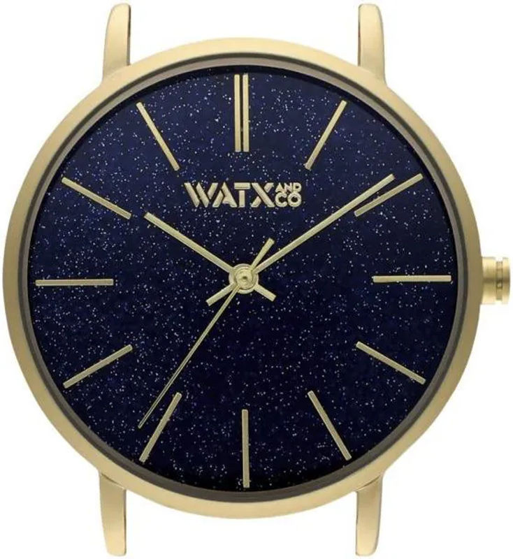 Watxandco Damen Armbanduhr Wxca3042 in Blau und Gold mit analogem Quarzwerk und rundem Metallgehäuse - Bild 1