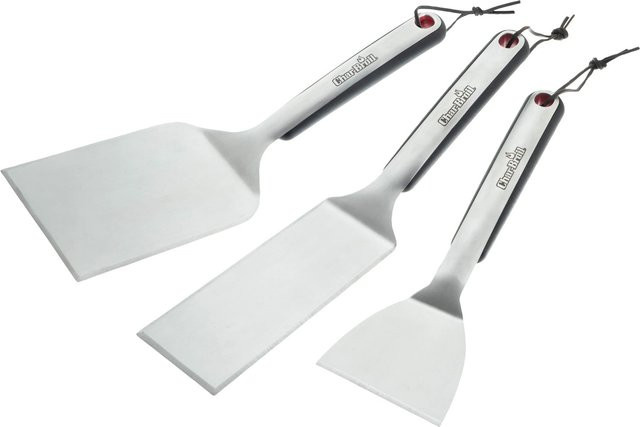 Char-Broil Griddle Starter Kit 3-teiliges Grill-Besteck aus Edelstahl in Silber und Schwarz - Bild 1
